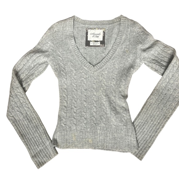 Abercrombie & Fitch Bella Swan Vibes Womens V Neck Wool Cashmere Sweater - Picture 2 of 4